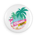 Miami Beach Theme Button Magnet