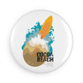 Cocoa Beach Theme Button Magnet