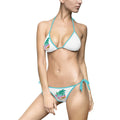 Miami Beach Trendy Women's Bikini Swimsuit with Colorful Beach Design