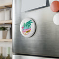 Miami Beach Theme Button Magnet