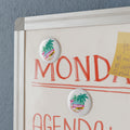 Miami Beach Theme Button Magnet