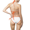 Miami Beach Trendy Women's Bikini Swimsuit with Colorful Beach Design